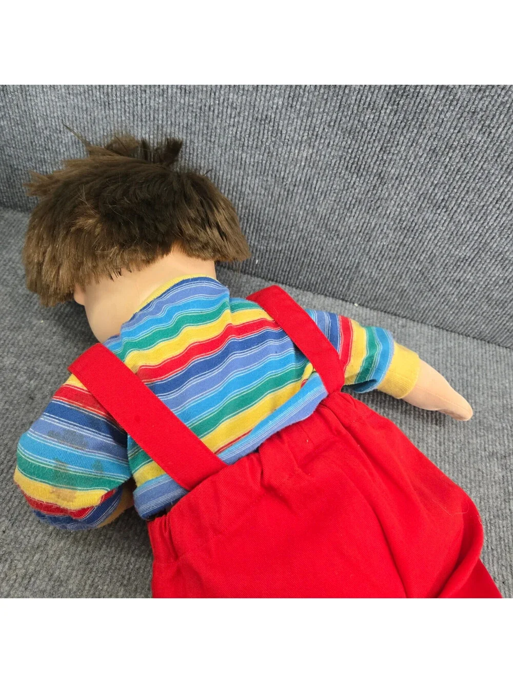 My Buddy Doll Plush Toy Red Overalls Rainbow Shirt